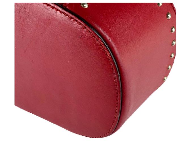 Borsa a spalla in pelle rossa Gucci Rosso - vista 9