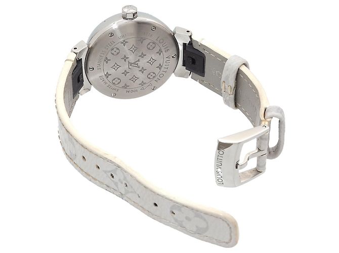 Reloj de Mujer Louis Vuitton Tambour MM Monogram Blanco QA116 - vista 5