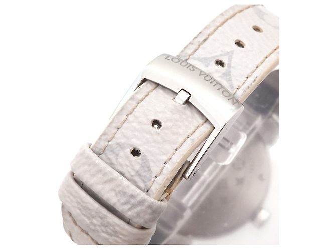 Reloj de Mujer Louis Vuitton Tambour MM Monogram Blanco QA116 - vista 7