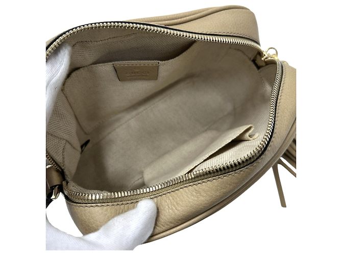 Borsa in pelle beige da donna Gucci - vista 4