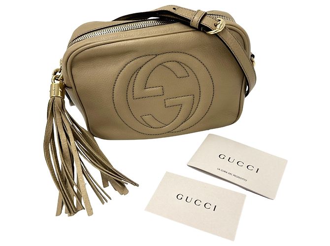 Borsa in pelle beige da donna Gucci - vista 8