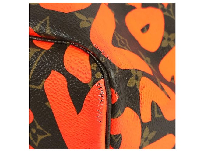 Borsa Neverfull GM Monogram Graffiti Louis Vuitton Marrone Arancione - vista 6