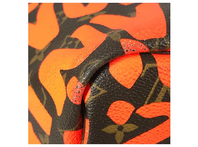Borsa Neverfull GM Monogram Graffiti Louis Vuitton Marrone Arancione - vista 9
