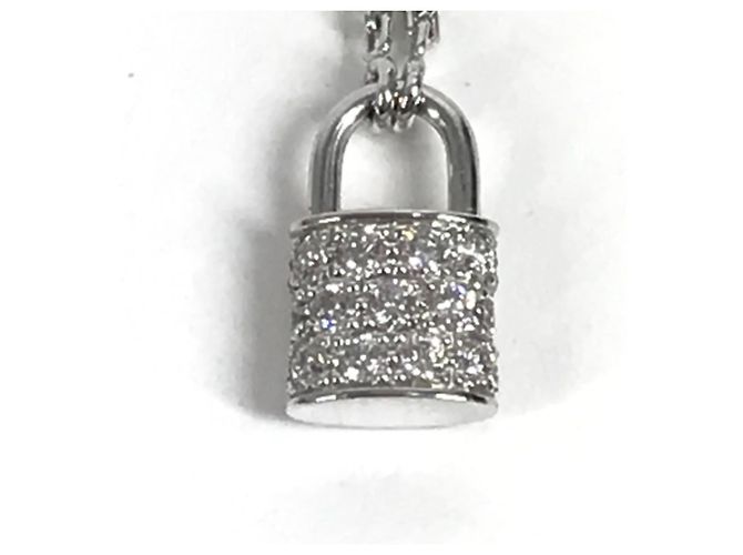 Collar Péndulo de Diamante en Oro Blanco de 18K Louis Vuitton Plata - vista 3