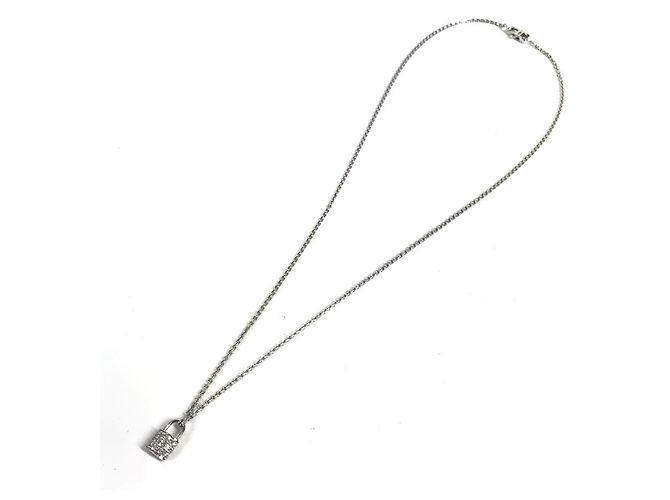 Collar Péndulo de Diamante en Oro Blanco de 18K Louis Vuitton Plata - vista 5