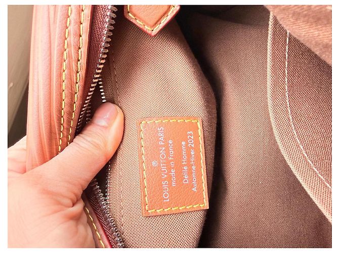 Louis Vuitton Speedy Bandoulière 20 in pelle Epi Marrone - vista 19