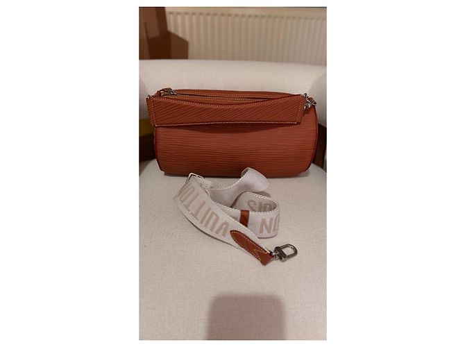Louis Vuitton Speedy Bandoulière 20 in pelle Epi Marrone - vista 4