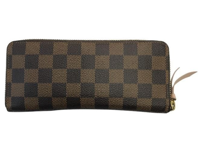 Cartera Clemence Damier Larga de Louis Vuitton Castaño Rosa Damier ebene - vista 2
