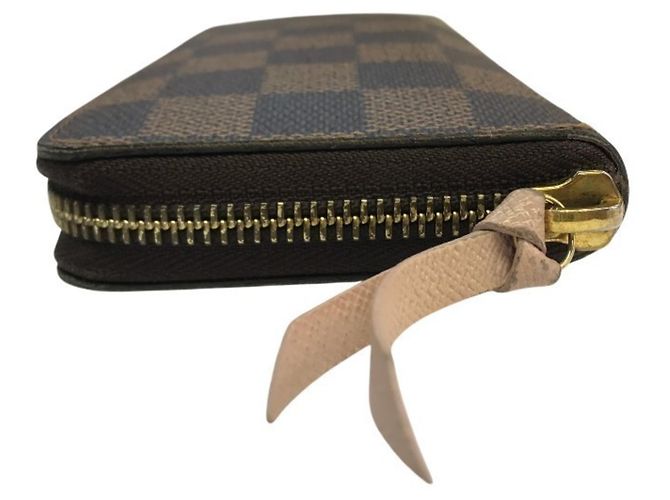 Cartera Clemence Damier Larga de Louis Vuitton Castaño Rosa Damier ebene - vista 3