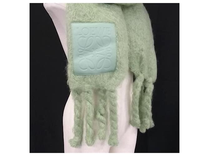 Sciarpa in lana e mohair verde Loewe - vista 2