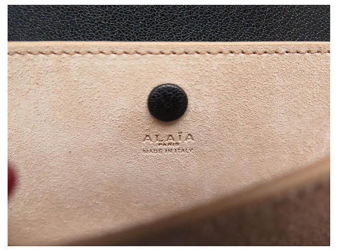 Alaïa BAG ALAIA LE PAPA SMALL AA1S01418CA212 IN PELLE NERA Nero - vista 11