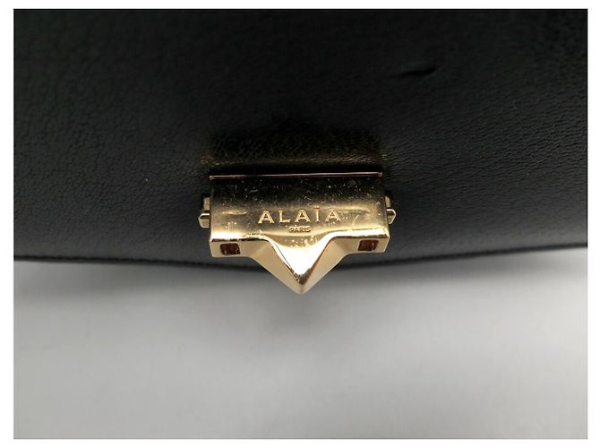 Alaïa BAG ALAIA LE PAPA SMALL AA1S01418CA212 IN PELLE NERA Nero - vista 12