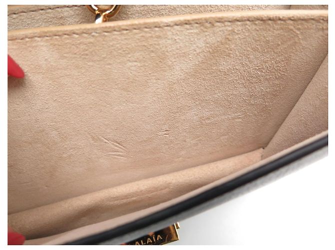 Alaïa BAG ALAIA LE PAPA SMALL AA1S01418CA212 IN PELLE NERA Nero - vista 16