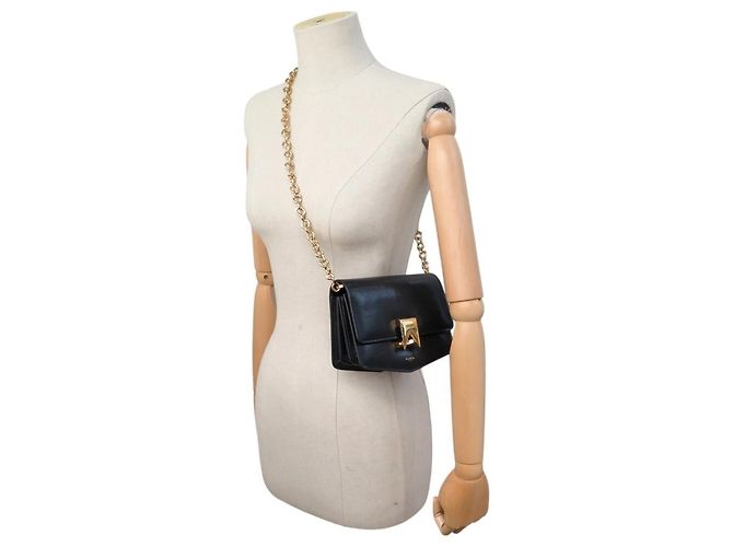 Alaïa BAG ALAIA LE PAPA SMALL AA1S01418CA212 IN PELLE NERA Nero - vista 7