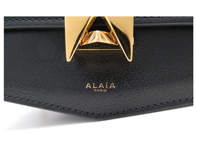 Alaïa BAG ALAIA LE PAPA SMALL AA1S01418CA212 IN PELLE NERA Nero - vista 8
