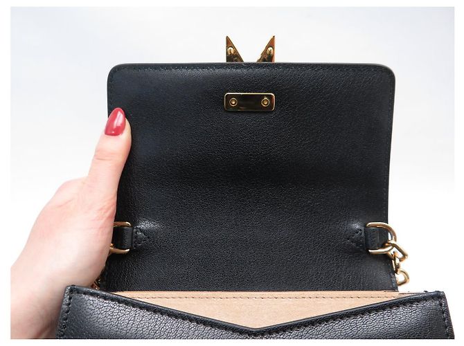 Alaïa BAG ALAIA LE PAPA SMALL AA1S01418CA212 IN PELLE NERA Nero - vista 9