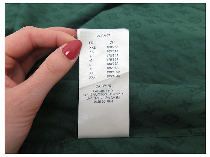 NEW LOUIS VUITTON LONG SLEEVE SLIM MONOGRAM SHIRT XL M 48 FR SKIRT Green - view 9