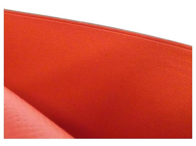 Portafoglio Lungo Soufflet Epsom Béarn di Hermès Rosso - vista 8