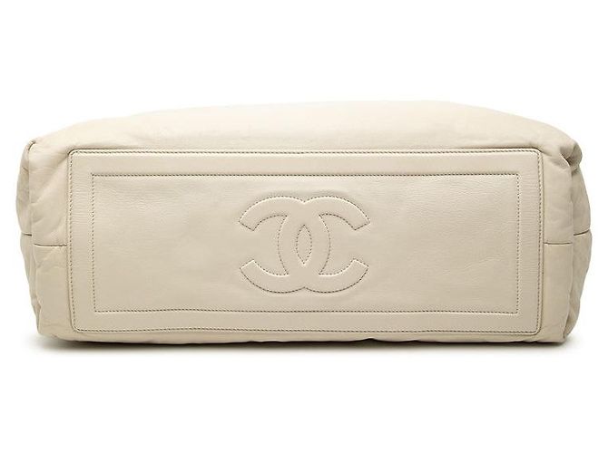 Chanel Coco Cocoon Leder Tote Bag Weiß - Ansicht 3