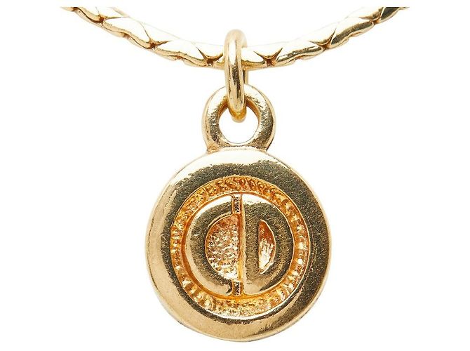 Christian Dior Collana Logo CD Dior D'oro Metallico - vista 2