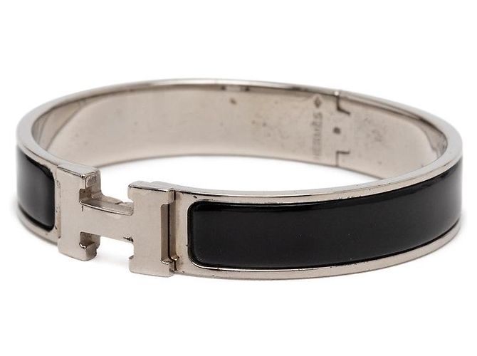 Hermès Click H PM Metall Emaille Armband Größe 16 Silber Metallisch - Ansicht 2