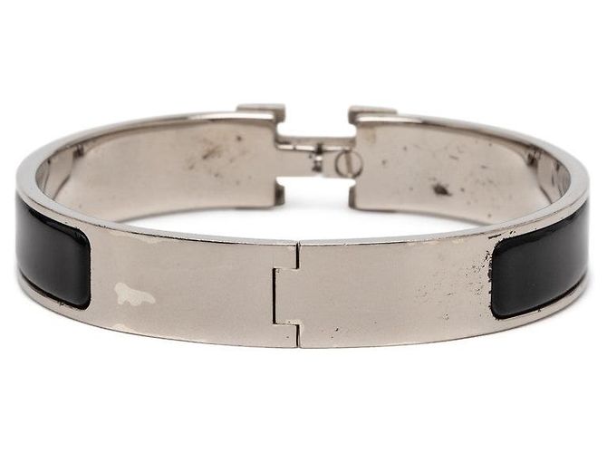 Hermès Click H PM Metall Emaille Armband Größe 16 Silber Metallisch - Ansicht 3