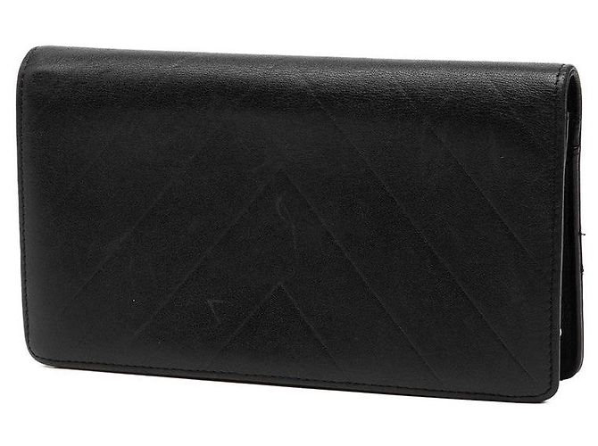 Chanel Coco Mark V Stich Lammleder Langbörse Schwarz - Ansicht 2