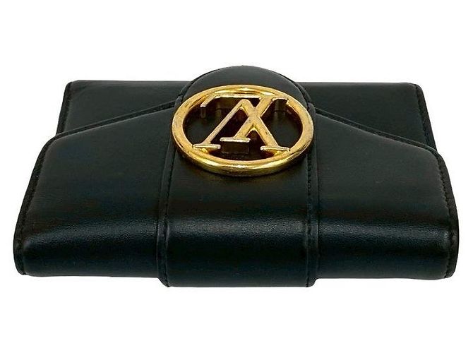 Billetera compacta de cuero trifold Louis Vuitton Pont Neuf Negro - vista 4