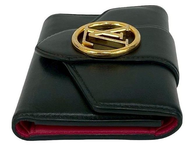 Billetera compacta de cuero trifold Louis Vuitton Pont Neuf Negro - vista 5