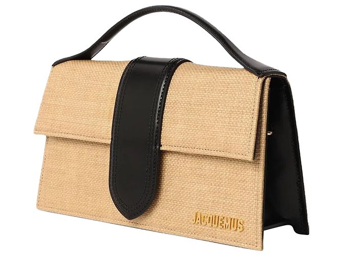 Borsa in rafia Le Grand Bambino di Jacquemus Marrone Beige - vista 2