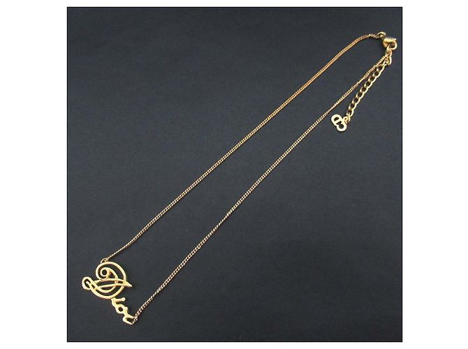 Collana con Logo DIOR Christian Dior D'oro Metallico - vista 2