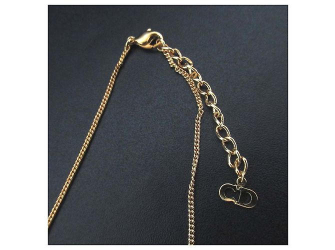 Collana con Logo DIOR Christian Dior D'oro Metallico - vista 4