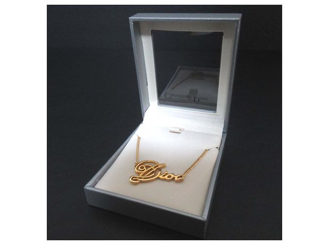 Collana con Logo DIOR Christian Dior D'oro Metallico - vista 5