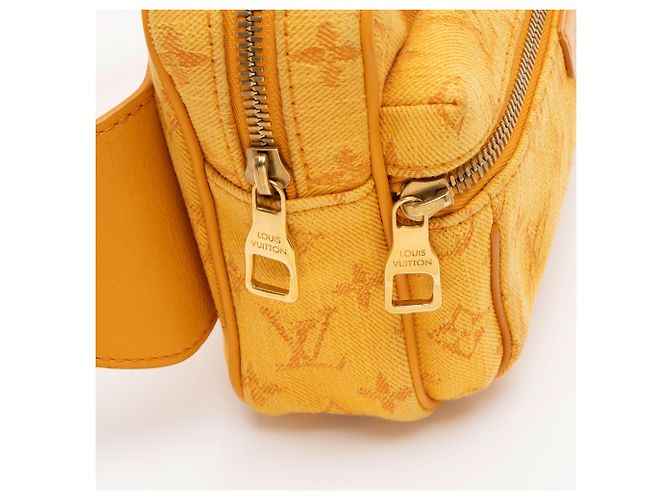 Belt bag outdoor in denim Monogram Louis Vuitton Arancione - vista 10