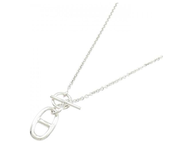 Collana Hermès Chaîne d'Ancre 925 Argento Metallico - vista 2