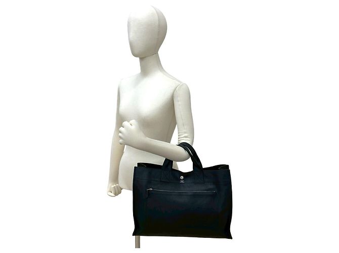 Berline Borsa Hermès Belran40 in pelle Evergrain Nero - vista 3