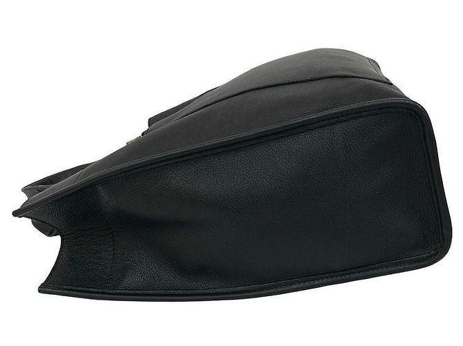 Berline Borsa Hermès Belran40 in pelle Evergrain Nero - vista 6