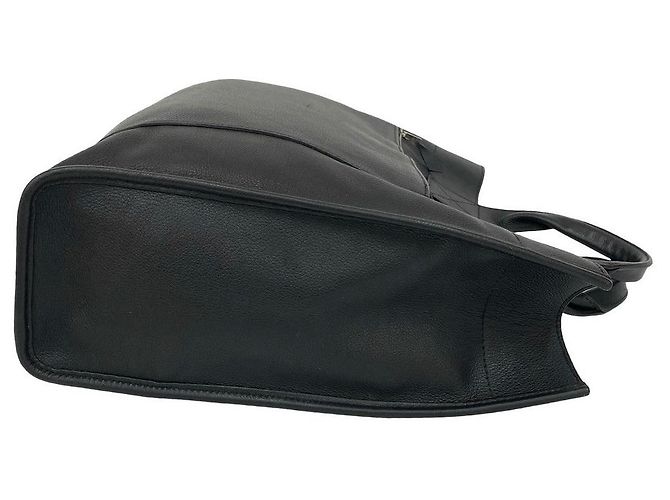 Berline Borsa Hermès Belran40 in pelle Evergrain Nero - vista 7