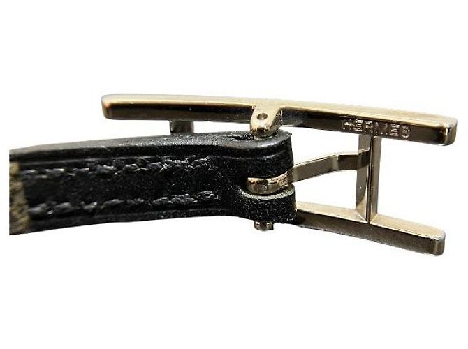 Hermès Beapi Double Tour Leather Metal Bracelet Black - view 3