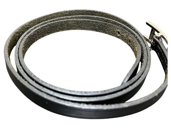 Hermès Beapi Double Tour Leather Metal Bracelet Black - view 5