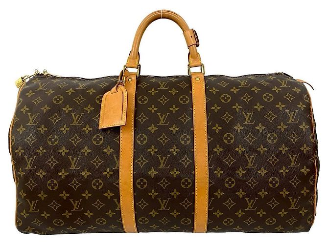 Borsa Boston Keepall Monogram Louis Vuitton Metallico Bronzo - vista 2