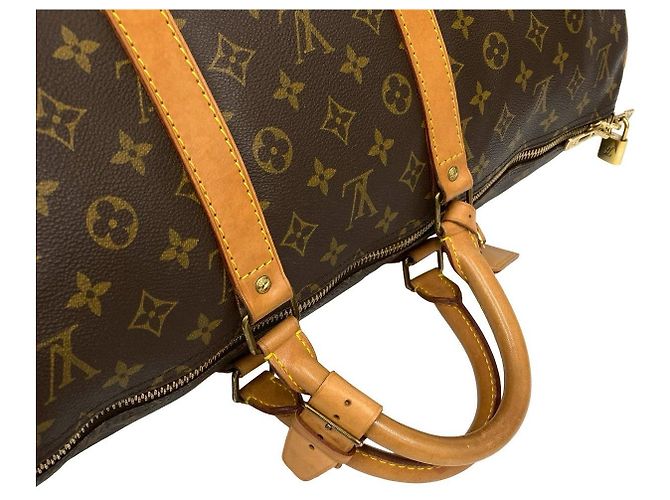 Borsa Boston Keepall Monogram Louis Vuitton Metallico Bronzo - vista 5