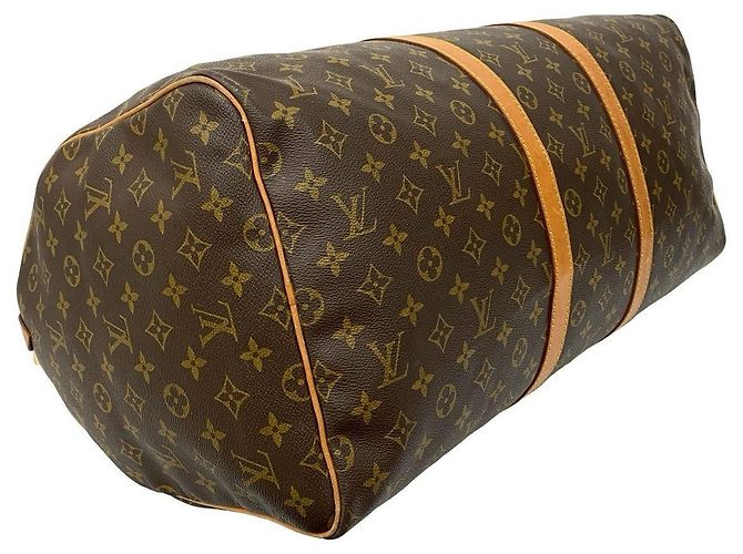 Borsa Boston Keepall Monogram Louis Vuitton Metallico Bronzo - vista 8