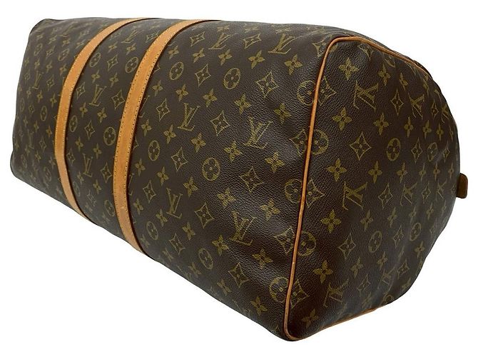 Borsa Boston Keepall Monogram Louis Vuitton Metallico Bronzo - vista 9