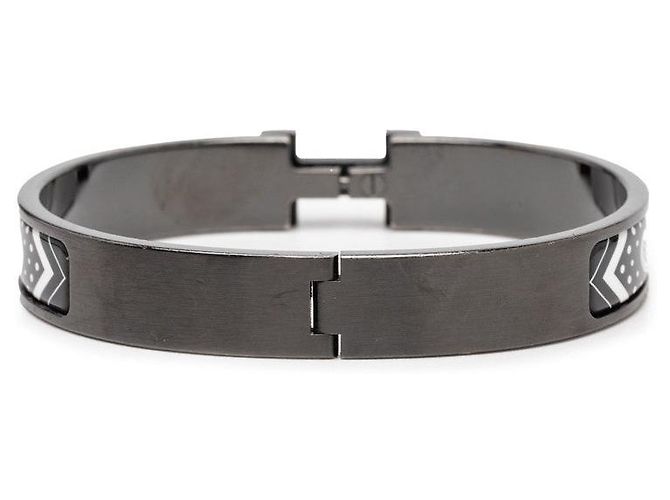 Hermès Click HH Bandana Bracelet Metal Size 19 Black - view 3