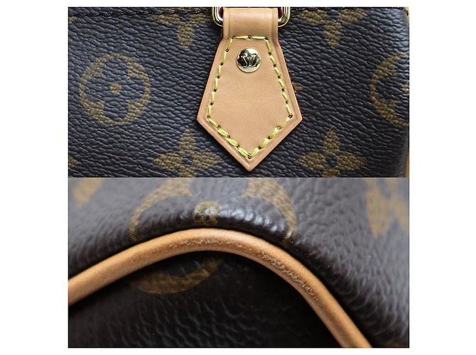 Borsa a Spalla 2 in 1 Nano Speedy Monogram Louis Vuitton Metallico Bronzo - vista 9