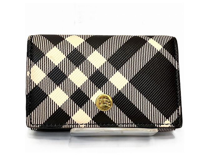 Burberry Leather Trifold Wallet Black - view 2