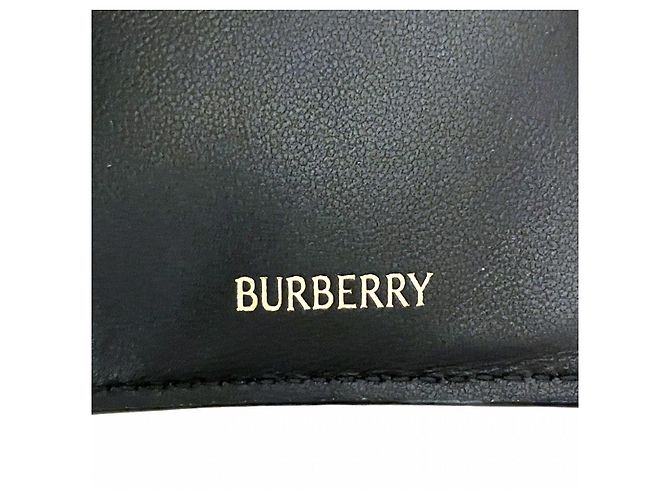 Burberry Leather Trifold Wallet Black - view 4