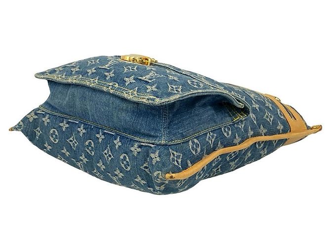 Borsa Tote in Denim Monogram di Louis Vuitton Blu - vista 9