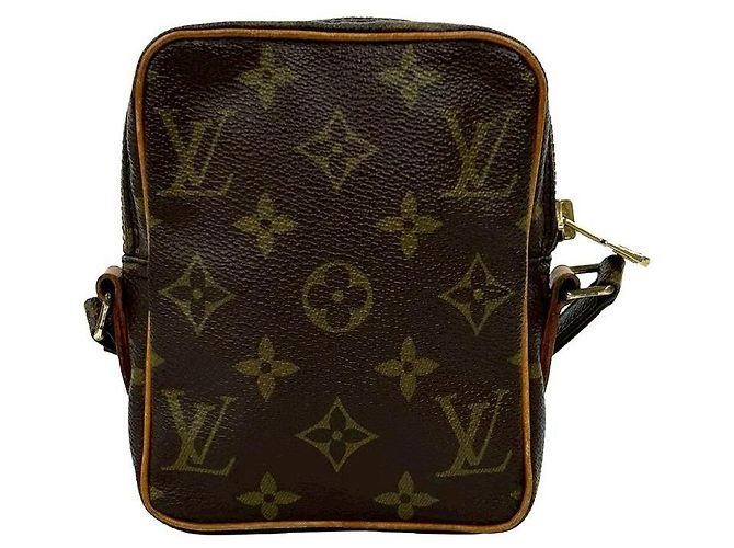 Borsa a Spalla Mini Danube in Pelle Monogram Louis Vuitton Metallico Bronzo - vista 4